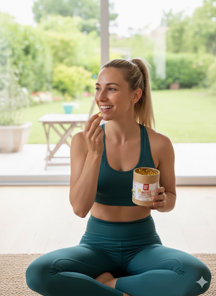 Yogi en train de prendre des omega-3 Mulebar