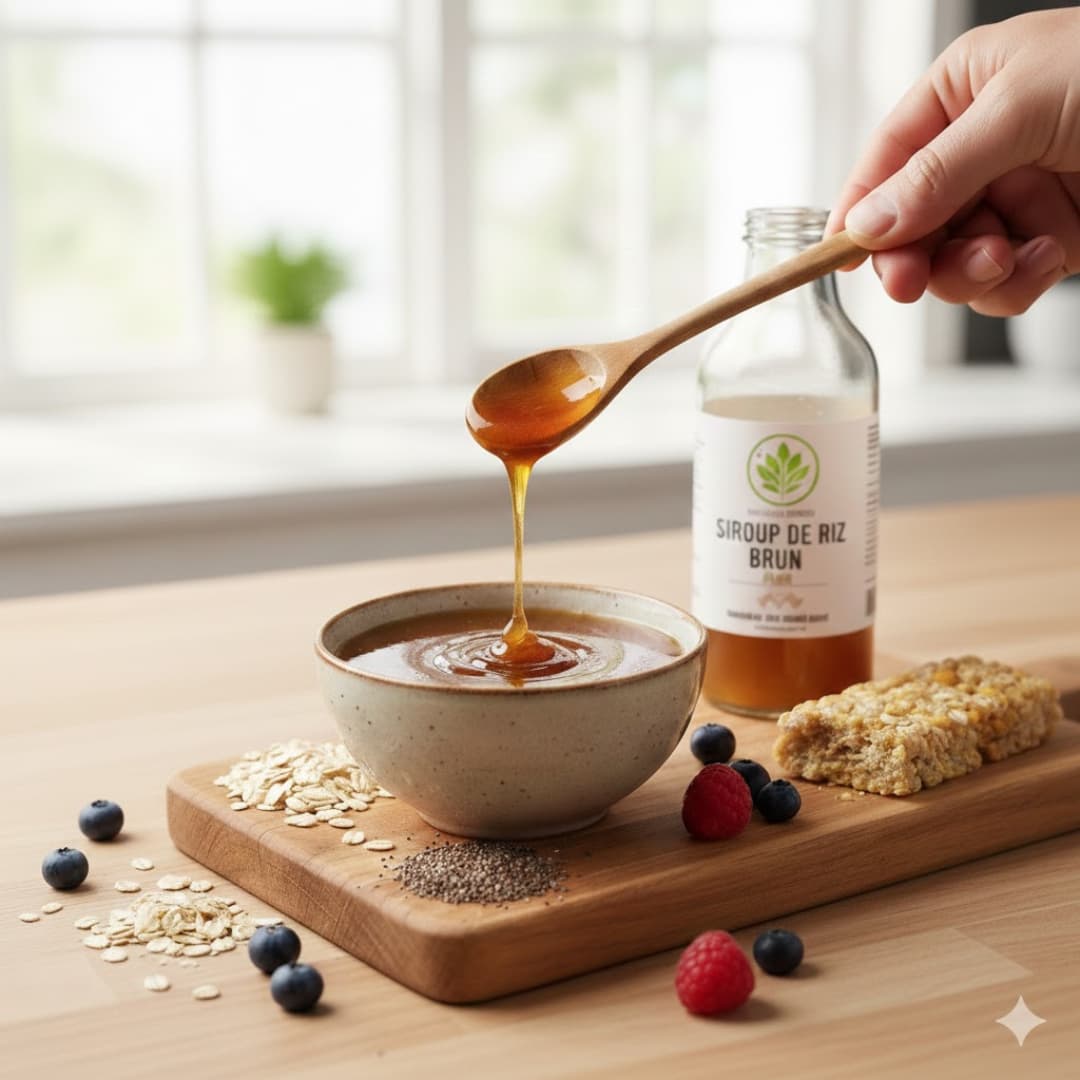 Sirop de riz brun dans un bol