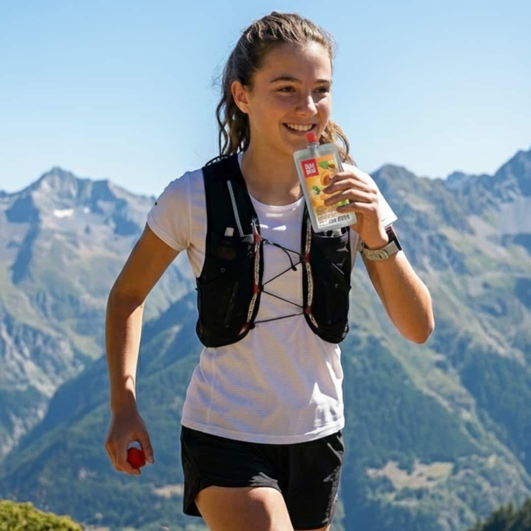 traileuse mangeant une compote mulebar