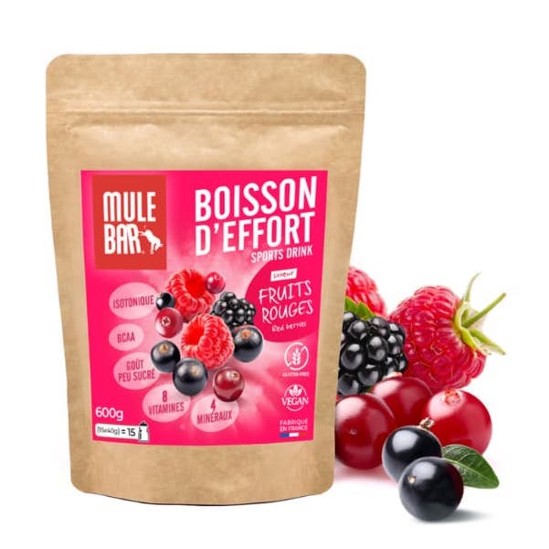 Boisson d'hydratation Mulebar fruits rouges