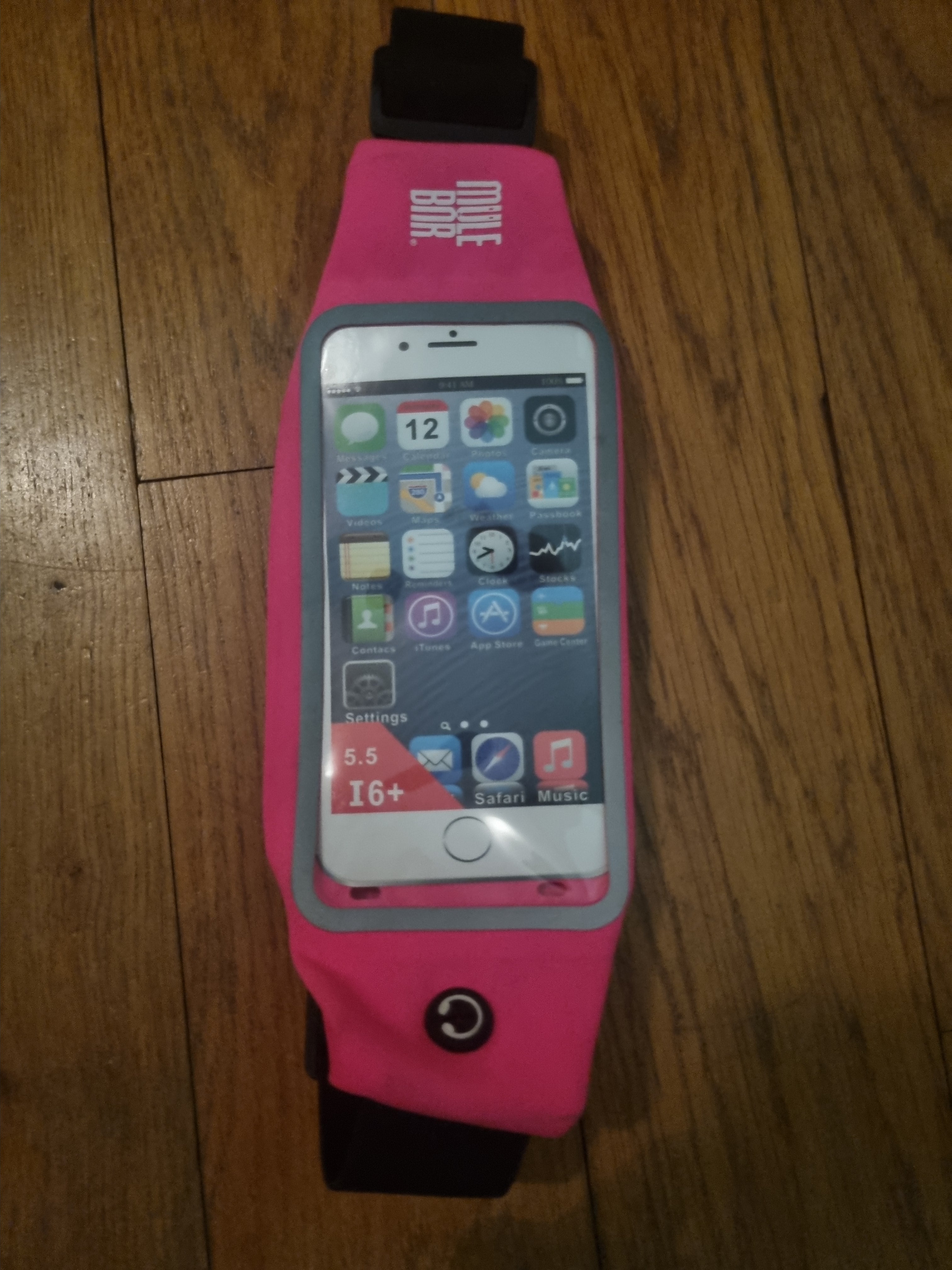 Ceinture de running étanche Mulebar rose