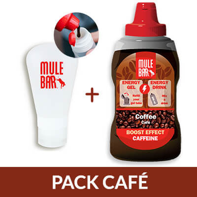 Promo pack of Mulebar eco-refill 444g with 60ml silicone vial / Coffee