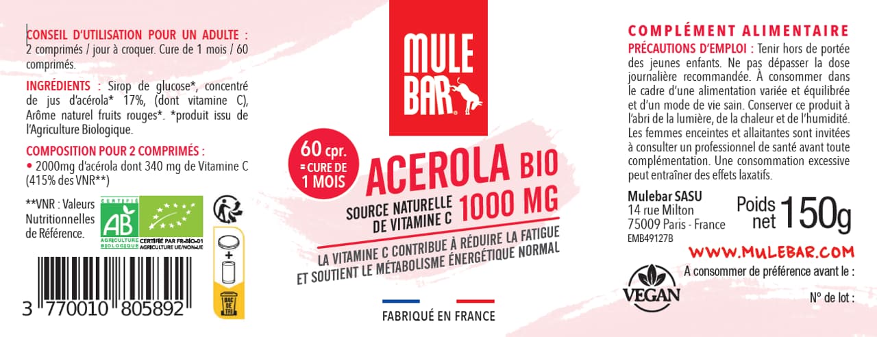 Acerola bio 1000mg