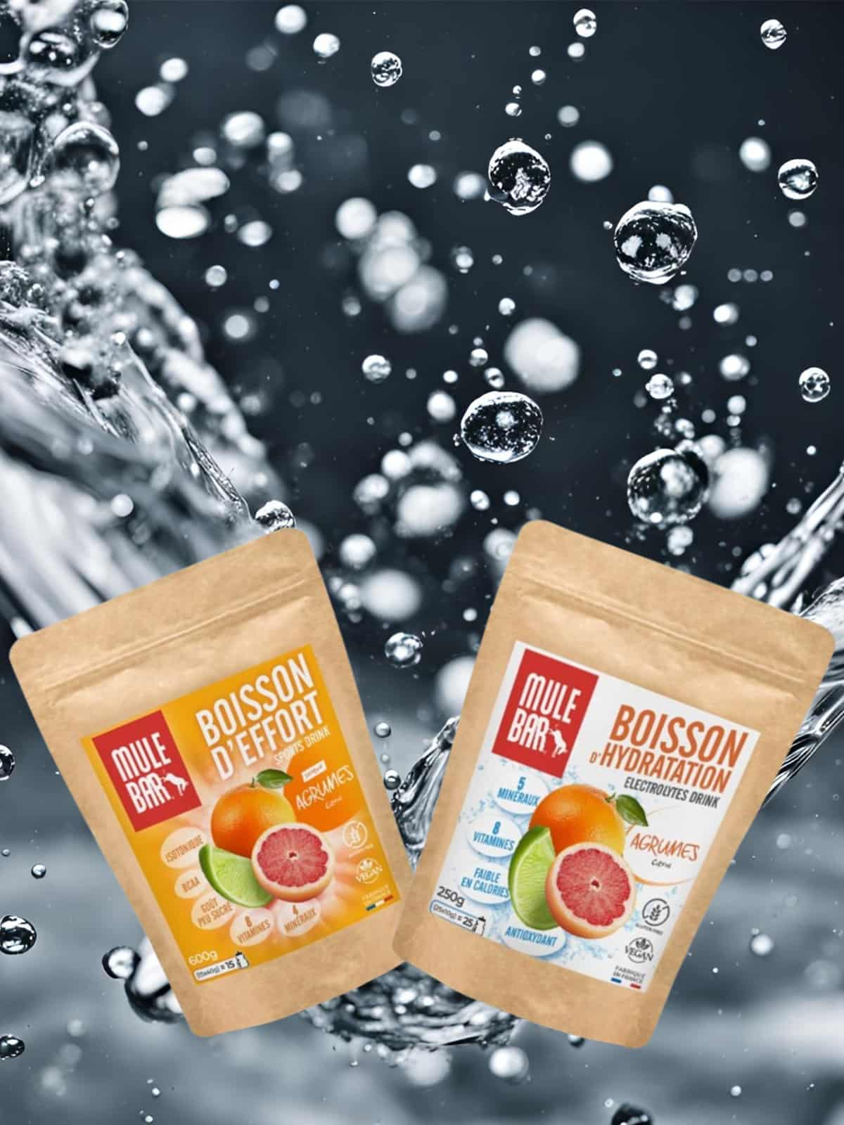 Boissons mulebar en poudre à diluer aux agrumes