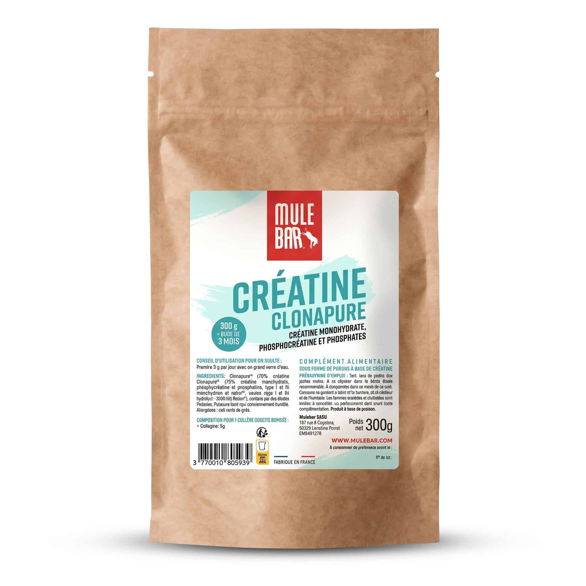 Creatine clonapure Mulebar 300g