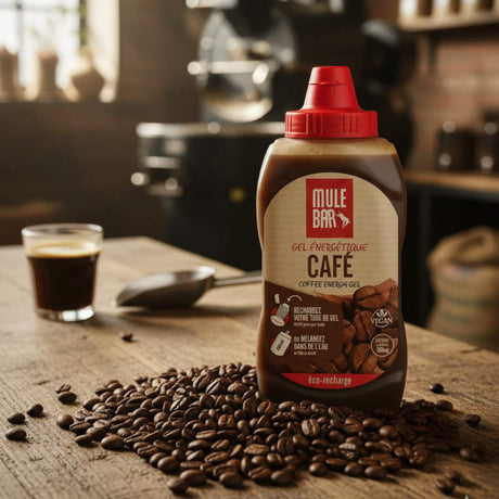 Ecorecharge de gel Mulebar café dans une brulerie de café