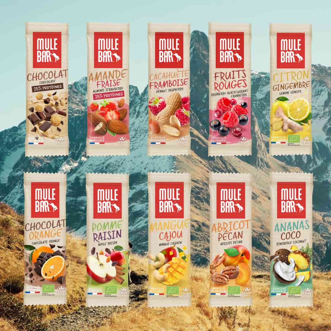Pack découverte 10 barres énergétiques Mulebar 40g