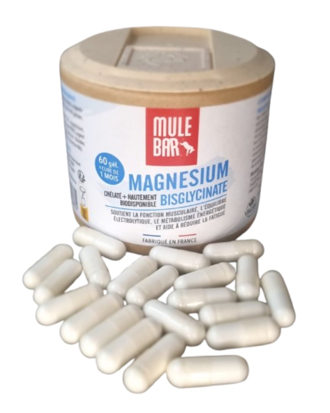 Pilulier magnesium bisglycinate mulebar avec géllules