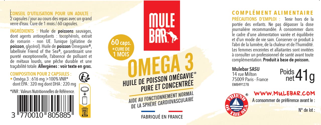 Omega 3 huile de poisson pure et concentrée