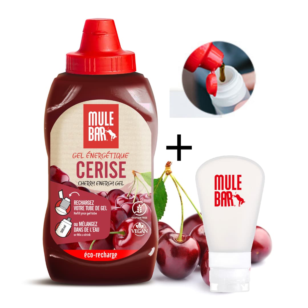 Offre promo écorecharge de gel cerise Mulebar 444g avec fiole 60 ml