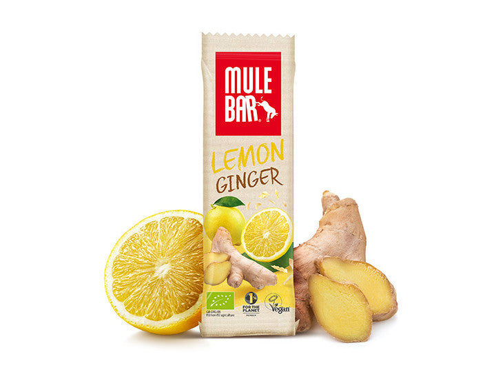 Barre énergétique bio et vegan Mulebar citron gingembre