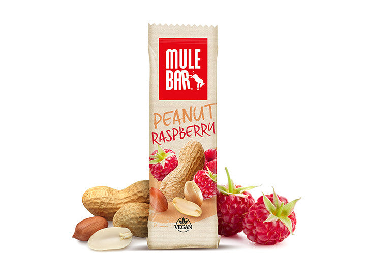 Barre énergétique vegan Mulebar cacahuète framboise