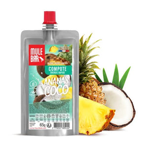 Compote énergétique Mulebar vegan et sans gluten 65g / Ananas Coco