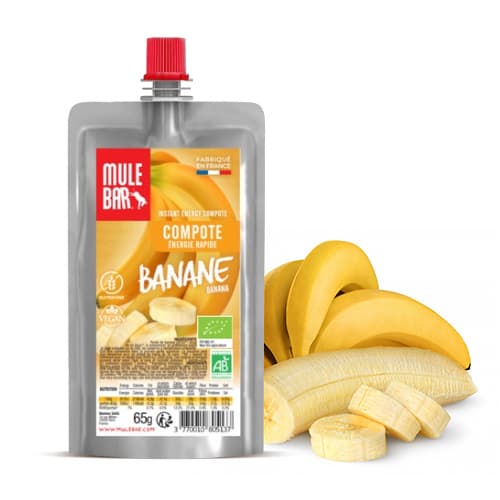 Compote énergétique bio et vegan Mulebar banane