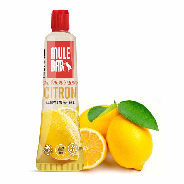 Gel énergétique vegan et sans gluten Mulebar citron gingembre guarana