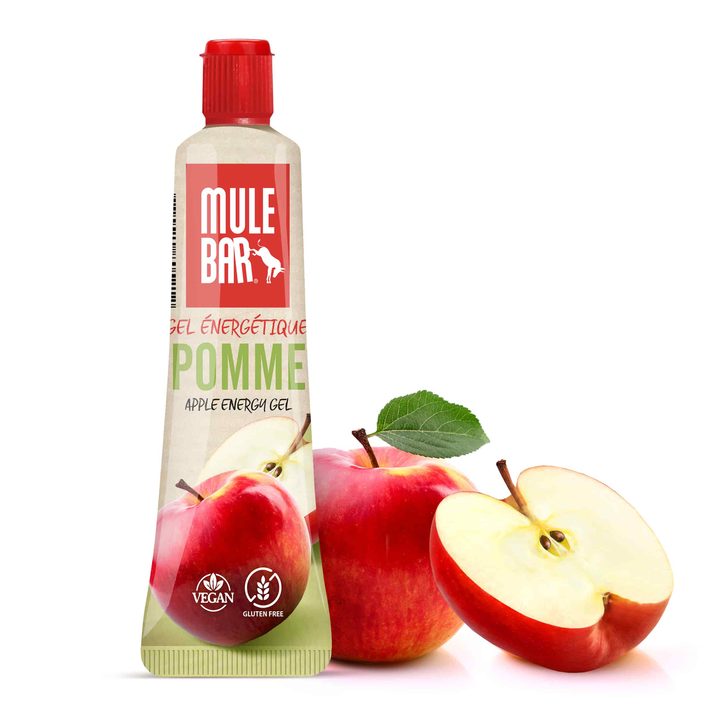Gel énergétique vegan et sans gluten Mulebar pomme