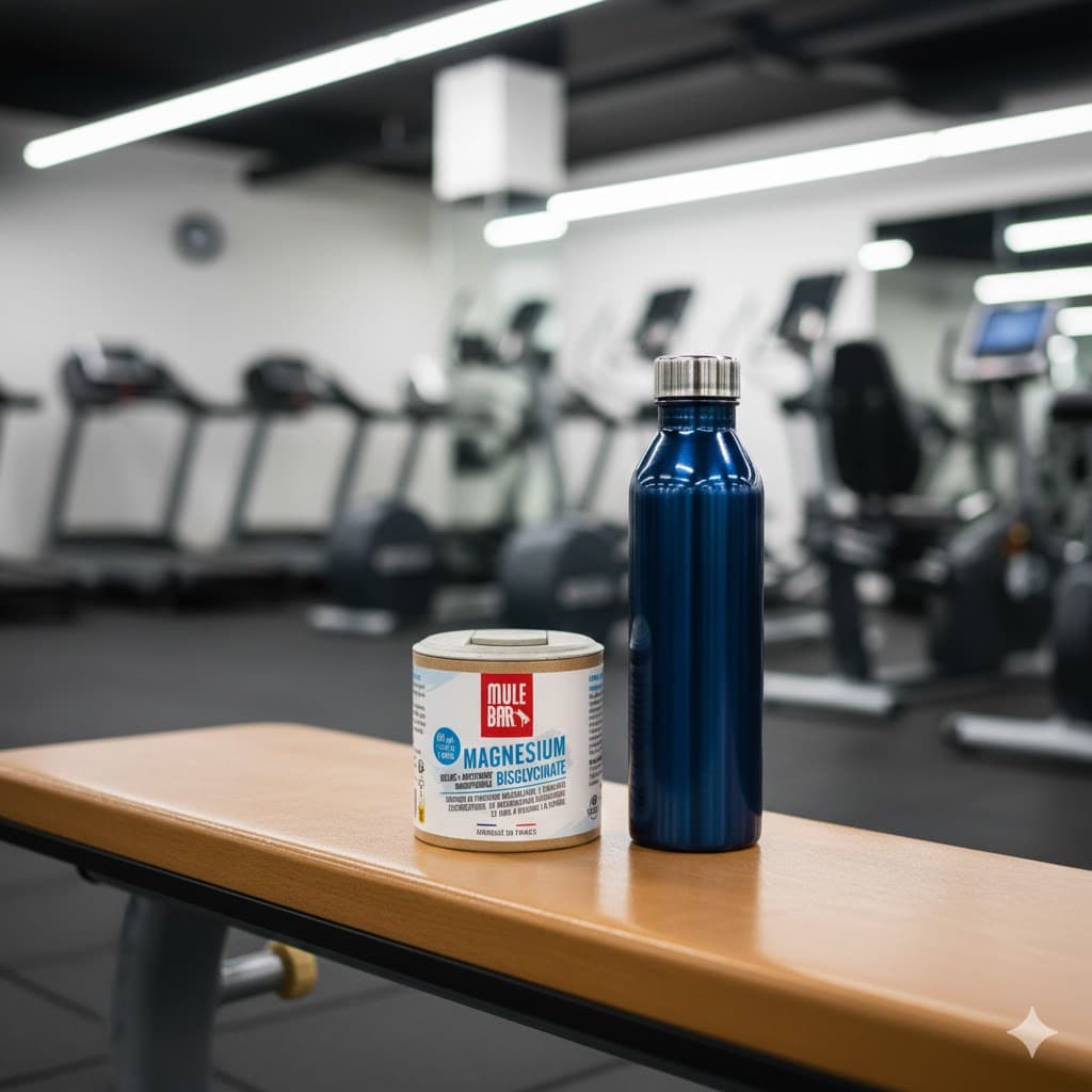 Magnesium bisglycinate mulebar dans une salle de sport