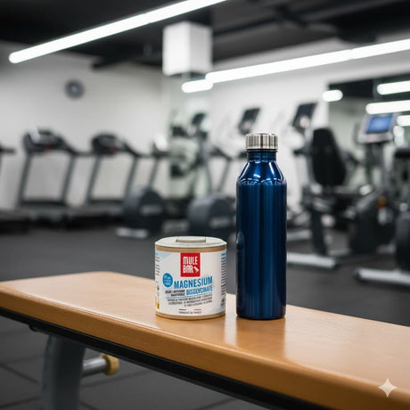 Magnesium bisglycinate mulebar dans une salle de sport
