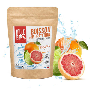 Boisson d’hydratation en poudre Mulebar agrumes 250g