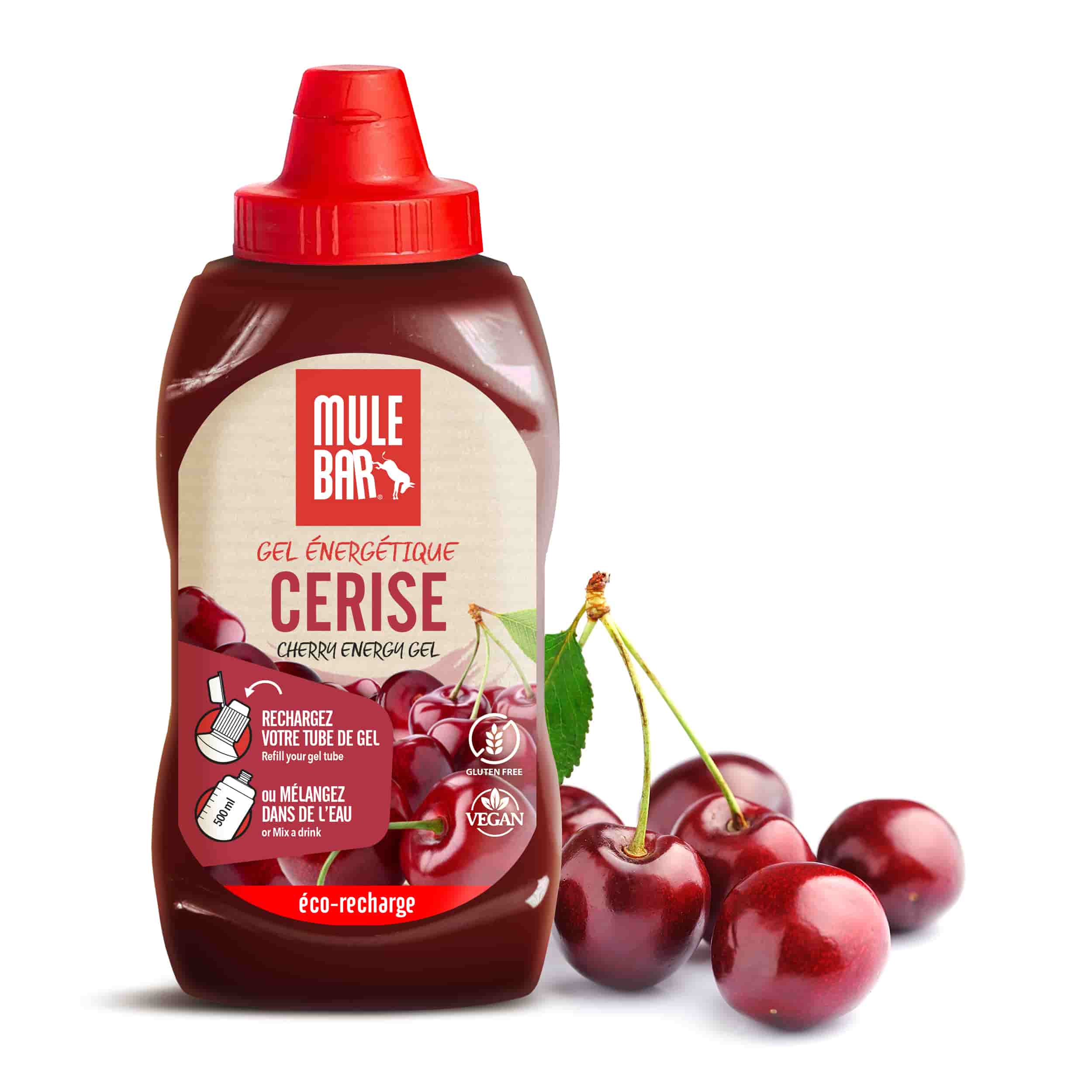 Ecorecharge de gel énergétique Mulebar Cerise