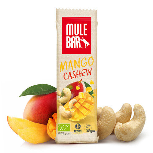 Vegan and organic mango cashew Mulebar energy bar 40g